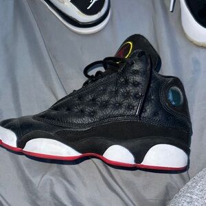 Jordan Black and Red High-Top Sneakers